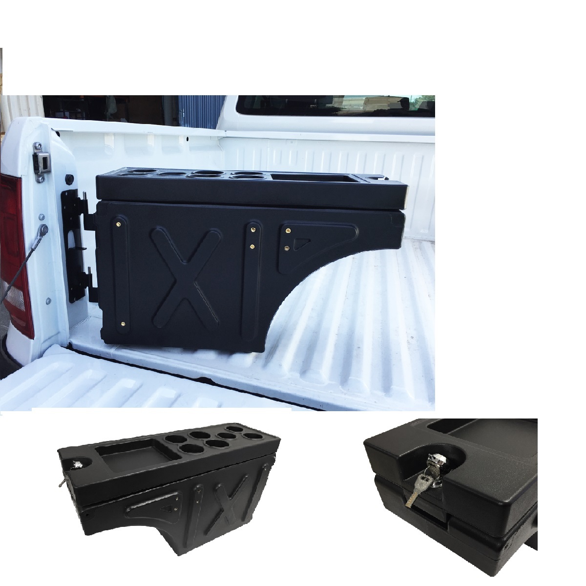 Ute Tub Universal Lockable Side Tool Box Storage Pair Ebay