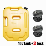 10L Heavy Duty Jerry Can / Fuel Container with 2 Mounting Holder & Lock Heavy Duty Spare Diesel Petrol Water Container