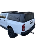 Gen 4 R-CAP Steel Canopy for Isuzu Dmax D-max 2012-Current Dual Cab Ute Tub Heavy Duty Matte Black Powder Coated with front and rear window