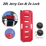 20L Heavy Duty Jerry Can / Fuel Container with 2 Mounting Holder & Lock Heavy Duty Spare Diesel Petrol Water Container